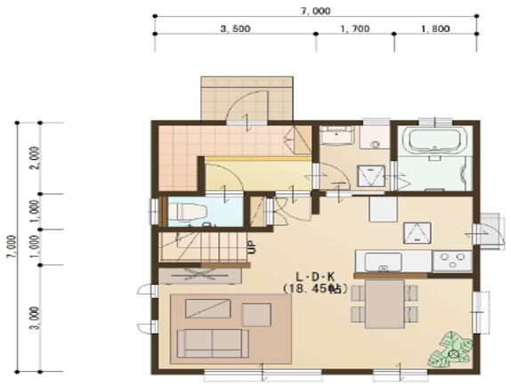 家族団らんで過ごせる広々スペースのお家