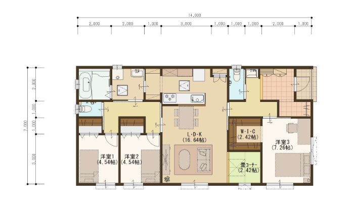 個々の好きを尊重できる平屋