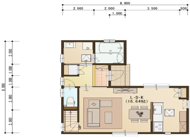 コミュニケーション捗る広々リビングのおうち