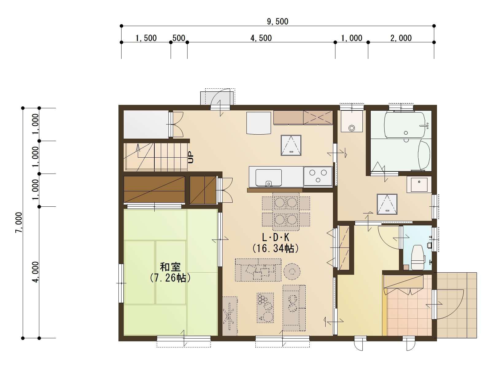 和室と便利な回遊動線のある快適な住まい