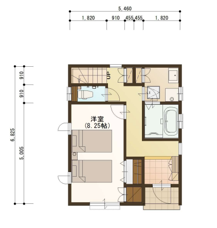 くつろぎながら眺めを楽しむこともできる2階リビングの家
