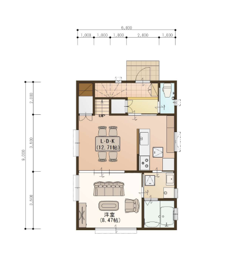 リビングの傍らに広がる、使い勝手抜群の特別空間