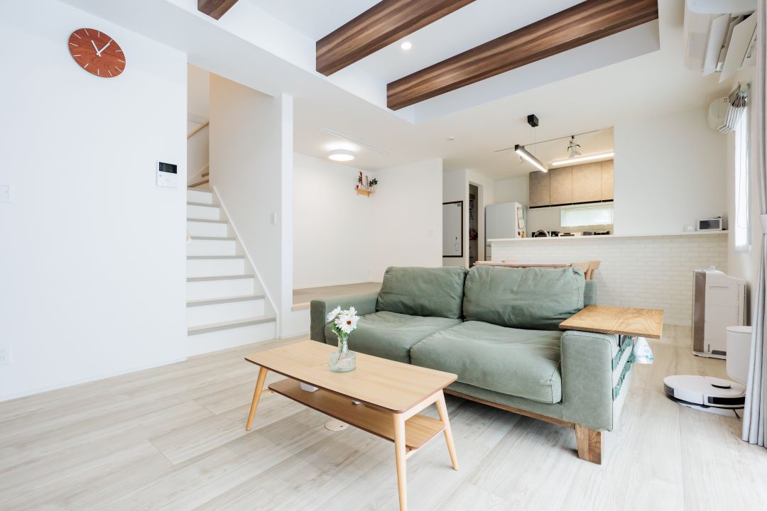 細部のアクセントが美しいこだわりのリビングがある家